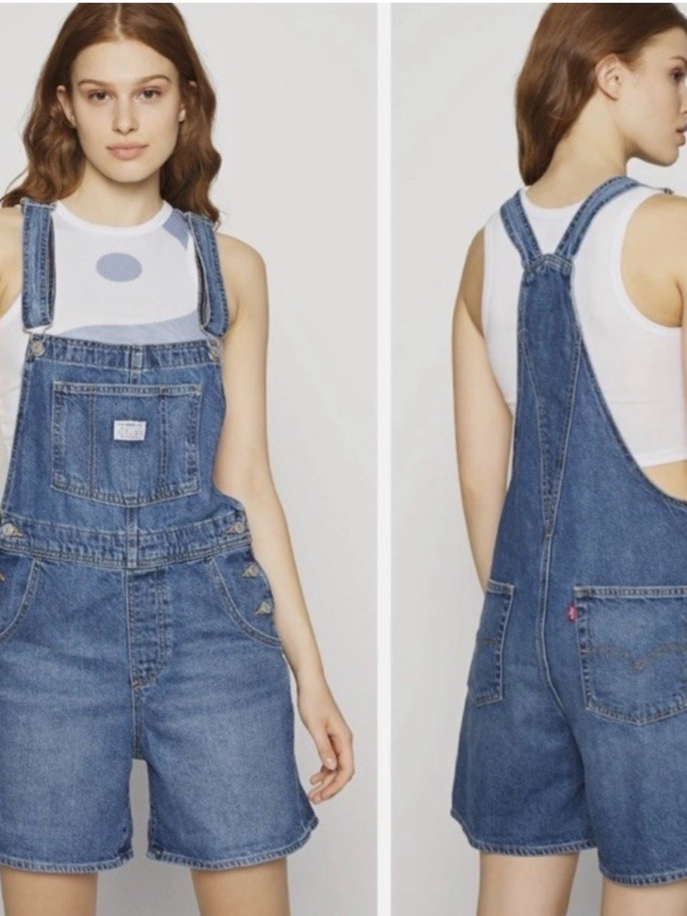 Levi's Blue Denim Short Overalls for Women